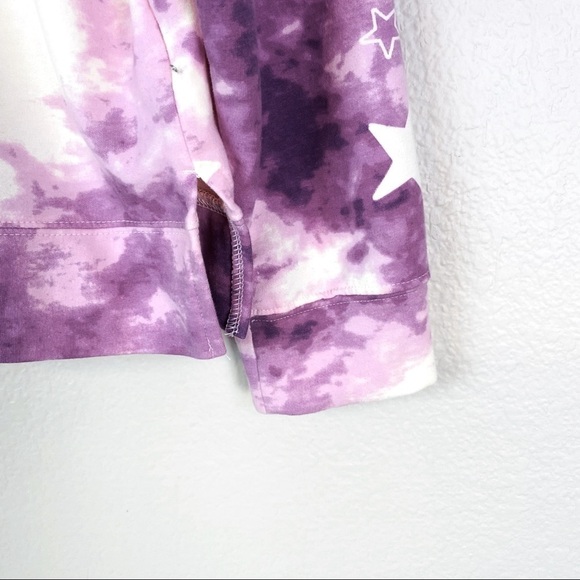 Wildfox Purple Tie Dye Star Sweatshirt Size XL - Picture 7 of 10